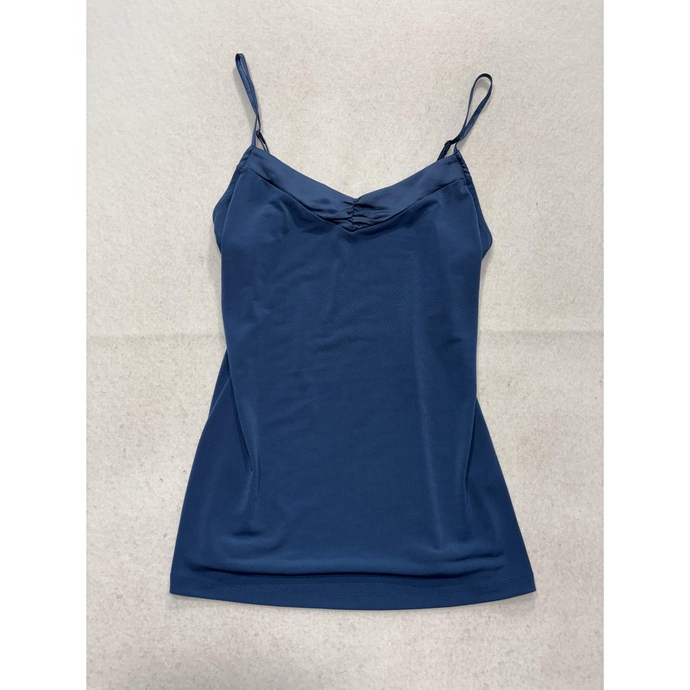 The Limited Camisole Tank Top Womens S Blue V Neck Spaghetti Strap Stretch Knit
